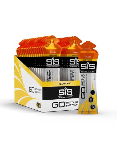 Science in Sport Go Isotonic Energy Gel Real Isotonic Formulation / 22g Carbohydrates Little Sugar Gel to Run and Cycling Fast Energy Vegan 30x60ml Pack Orange Taste 30 Pack