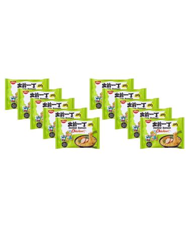 NISSIN Chicken Flavour Demae Ramen Instant Noodles 100g (Pack of 10) by CNMART
