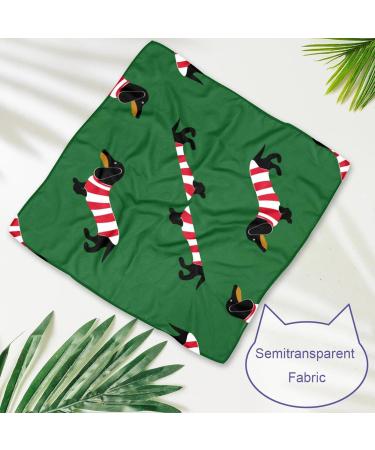 Stylish Dachshund Motif Dog Handkerchiefs - Triangular Scarf Bibs for Small to Large Pets | 2-Piece Multi-Colored Set - Buy Online on SooperMarket.com