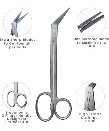 Long Handled Toenail Clippers for Thick Nails 7.5" Angled Tip Long Handled Nail Scissors for Toenails Heavy Duty long handled Toenail Scissors for Thick Nails Podiatry Tools for Elderly Back Pain - Buy Online on SooperMarket.com