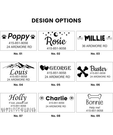 Personalized Yehanti Dog Brand - Engraved Stainless Steel Pet Tags for Dogs & Cats | Custom Name Phone & Address | Fits 10mm Collar (Black) - Buy Online on SooperMarket.com