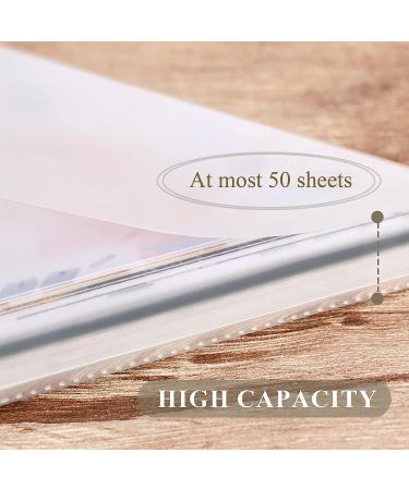 Csyidio 14-Piece 12x12 Inch Scrapbook Paper Storage Organizer | Clear with Sealing Design & Large Label Stickers | Holds Scrapbook Paper & Vinyl Paper - Buy Online on SooperMarket.com