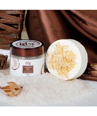 Coconut Milk Spa Gift Basket for Women - 18pc Bath Set with Bombs, Bubble Bath, Shower Gel, Scrub & More - Buy Online on SooperMarket.com