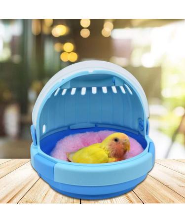 Bird carrier portable bird travel carrier backpack warm parrot excursion cage lightweight pets birds travel cage small medium bird cage space capsule portable warm parrot excursion cage blue