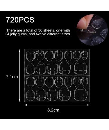 ILamourCar 720Pcs False Nail Stickers and Glue Set - 30 Sheets Double-Sided Tabs for Fake Nails Tips - Buy Online on SooperMarket.com