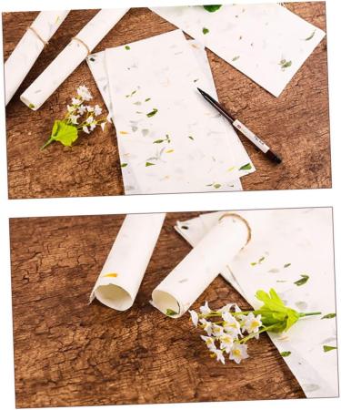 STOBOK 40 sheet Writing Drawing Elegant Chinese Supplies Xuan Paper for School Leaf Natural Unique White - Buy Online on SooperMarket.com