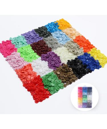 Ilauke 408 Sets Plastic Snap Buttons with Organizer Case - T5 No-Sew Snaps for Bibs, Diapers, Crafts - Buy Online on SooperMarket.com