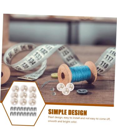 STOBOK 300 Sets Pearl Claw Nails Tiara DIY Head-Dress Rivet DIY Rivets Decor Round Pearl Rivets Bags Manual - Buy Online on SooperMarket.com