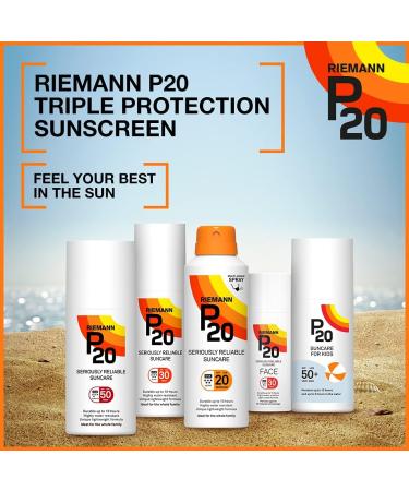Riemann P20 Sunscreen SPF50 Spray 200ml | Long Lasting UVA & UVB Protection for up to 10 hours | Highly Water Resistant Standard Packaging - Buy Online on SooperMarket.com