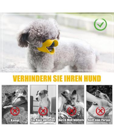 Buy Cute Duck-Shaped Dog Muzzle | Soft Adjustable Silicone Anti-Bite & Anti-Eating for Small & Medium Dogs - Buy Online on SooperMarket.com