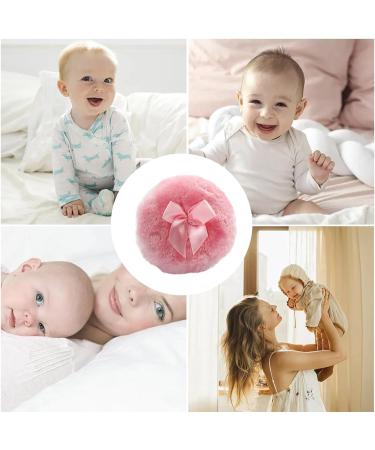 Toseky Furry Powder Puff Ultra Soft Round Makeup Powder Puff with Ribbon Bow Body Powder Applicator for Baby Kid Adult Makeup Tool for Home & Travel Pink - Buy Online on SooperMarket.com