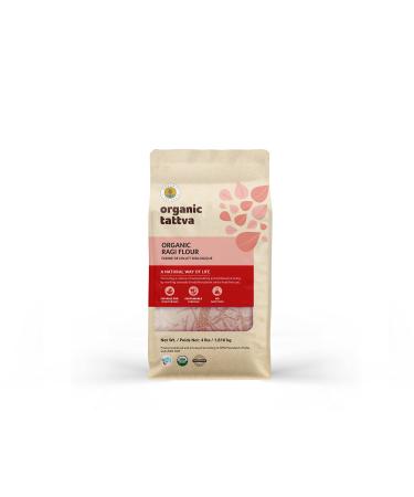 Organic Ragi Flour Packed in 4 LBS Vacuum Pack