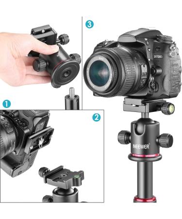 NEEWER 360 Panoramic Tripod Ball Head with Arca-Type Plate - Max Load 17.6lb - for DSLR Camera, Camcorder - Red / Black - Buy Online on SooperMarket.com