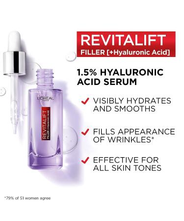 L'Oreal Paris Revitalift Filler Serum with 1.5% Pure Hyaluronic Acid Concentrate - Buy Online on SooperMarket.com