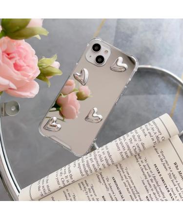 Shinymore iPhone 14 Mirror Case - Cute Heart Soft Silicone Cover Shockproof & Protective for Women & Girls - Buy Online on SooperMarket.com
