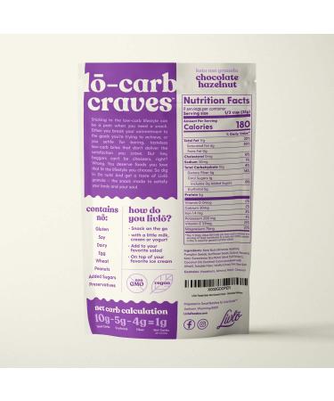 Livlo Chocolate Hazelnut Keto Granola - Low Carb, Grain & Gluten Free Cereal | 1g Net Carbs, Diabetic Friendly 11oz - Buy Online on SooperMarket.com