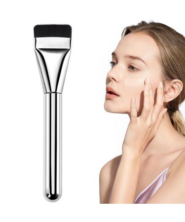 Flat Brush 5.4'' Flat Makeup Brush Thin Blade Liquid Brush Soft Bristles Contour Brush Concealer Brush for Streak-Free Coverage Natural Finish Liquid Brush