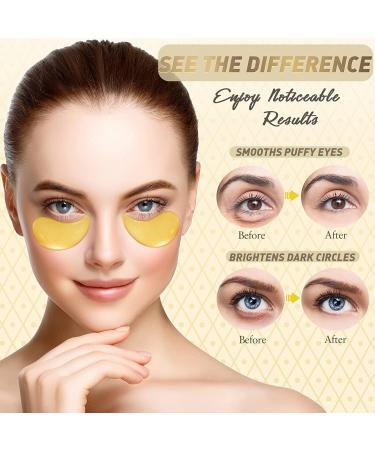 Gold Under Eye Patches - 60 Pcs for Dark Circles & Puffy Eyes Treatment | Under Eye Mask for Beauty Care - 30 Pairs - Buy Online on SooperMarket.com