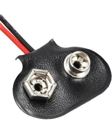 uxcell 10pcs DC 9V Battery Clip T-Type Connector | Faux Leather Housing | 12cm Lead Wire - International Shipping Available - Buy Online on SooperMarket.com