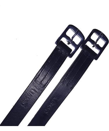 Lussoro Black Stirrup Leathers - Full Size for Horse | Premium Quality - Buy Online on SooperMarket.com