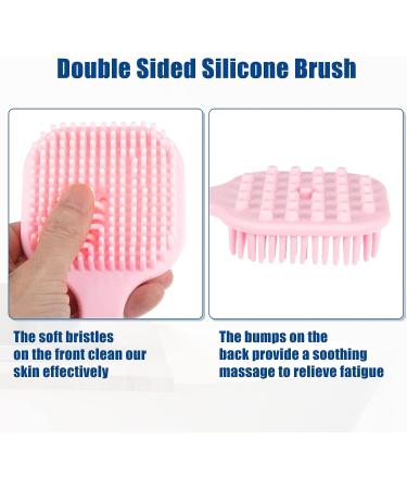VOCOSTE Soft Silicone Bath Brush - Non-Slip Back Scrubber Shower with Long Handle in Pink for Men and Women - Buy Online on SooperMarket.com