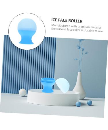 Buy Silicone Ice Roller Tray for Face - Facial Massager & Skin Therapy Tool | Ice Cube Holder 9.5x7.2cm - Blue - Buy Online on SooperMarket.com