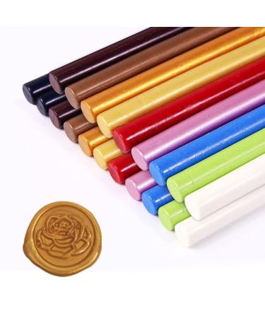 20 PCS Sealing Wax Sticks for Wax Seal Stamp Wedding Invitations Wedding Favors Manuscripts Envelopes Sealing Wine Cosmetics Packaging Party Invitations DIY Projects or Celebration Events (10 Colors)