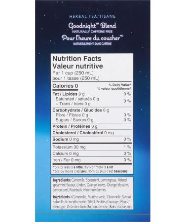 Twinings Goodnight Herbal Blend Individually Wrapped Tea Bags | Camomile Spearmint & Lemongrass | Naturally Caffeine-Free Relaxing Tea | 50 Count (Pack of 6) | Enjoy Hot or Iced Goodnight Blend 50 Count (Pack of 6) - Buy Online on SooperMarket.com