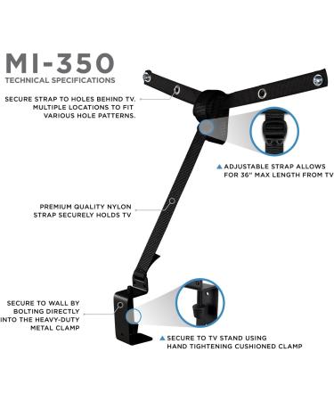 Mount It! TV Safety Straps - Child & Baby Proofing, Anti-Tip & Earthquake Protection, Heavy Duty Metal Connectors - Buy Online on SooperMarket.com