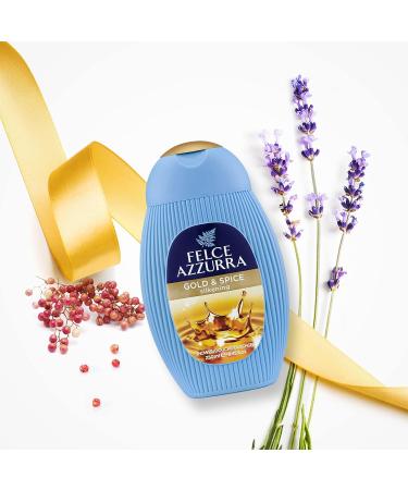 Felce Azzurra Gold And Spices Silkening Essence Shower Gel - Fruity and Aromatic Blend - Dermatologically Tested - 13.5 Oz - Buy Online on SooperMarket.com