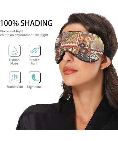 Haskirky Light Blocking Eye Mask for Men and Women | Adjustable & Breathable | Perfect for Travel, Yoga, Meditation, Office | Deep Sleep Aid | National Style - Buy Online on SooperMarket.com
