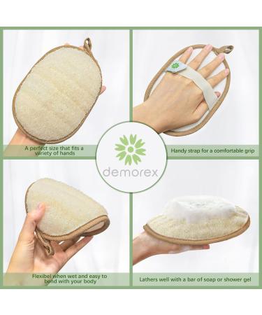 2 Pack Natural Loofah Body Scrubber | Eco-Friendly Exfoliating Shower Sponge for Women and Men - Buy Online on SooperMarket.com