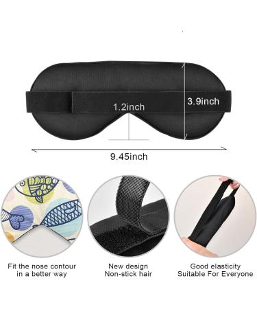 Haskirky Light Blocking Eye Mask - Adjustable Breathable Sleep Mask for Men and Women - Perfect for Travel, Yoga, Meditation, and Office - Comfortable and Cute Fish Design - Buy Online on SooperMarket.com
