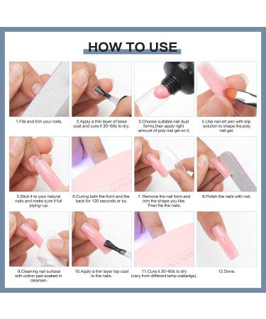 Morovan Poly Gel Extension Nail Kit - 6 Color Poly Nails Builder Gel Set for DIY Salon at Home - Buy Online on SooperMarket.com