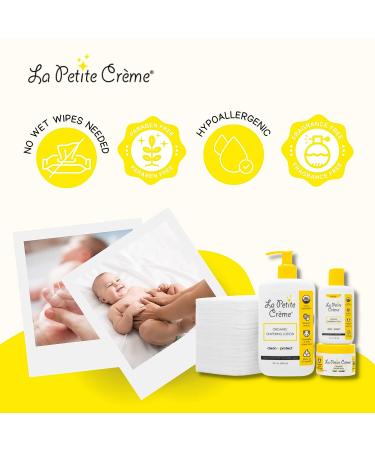La Petite Creme French Diapering Gift Set - Organic Lotion, Balm & Cotton Pads - Newborn Essentials - Buy Online on SooperMarket.com