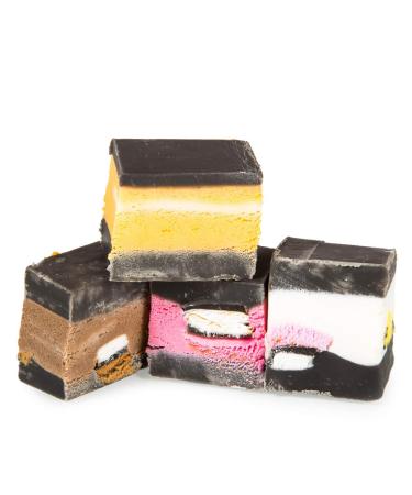 The Fudge Factory - Liquorice Allsorts Flavour Cubed Fudge & Nougat - 2kg Tub FFLAFT