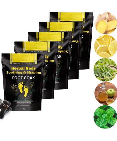 Herbal Detox&shaping Cleansing Foot Soak Beads Organic Herbal Detox & Shaping Foot Soak Beads for Foot Care (5 Pack)