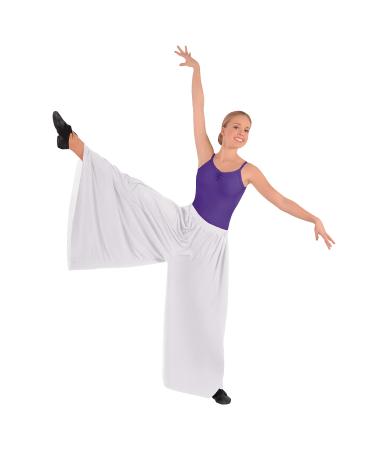Eurotard Women's Adult Palazzo Pants - 13696 Small-Medium White
