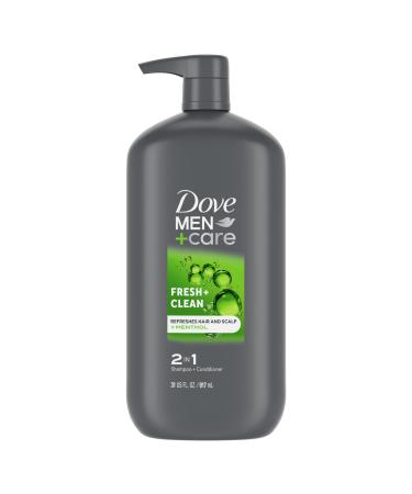 Dove Men+Care 2 in 1 Shampoo and Conditioner Fresh & Clean for Clean Hair Shampoo and Conditioner for Stronger Healthy Hair Everyday 31 oz