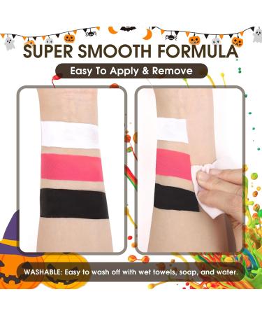 BOBISUKA White Face Body Paint - Washable Non-Toxic Makeup for Halloween Clown Skeleton Cosplay - Fast Drying Large 130ml Capacity - Buy Online on SooperMarket.com