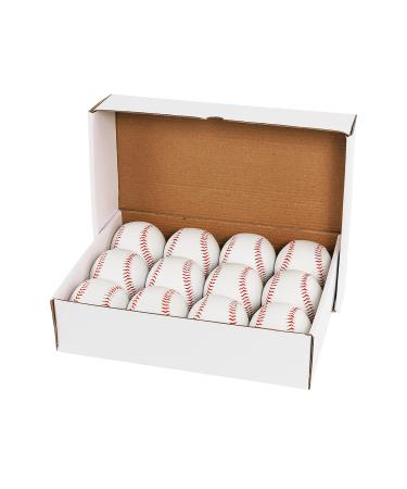 GKK Leather Baseball 12 Ball Pack Official League Baseballs Competition Level Baseball Balls for Youth/Adult 9 inch Practice Training Autographs Baseball(One Dozen)
