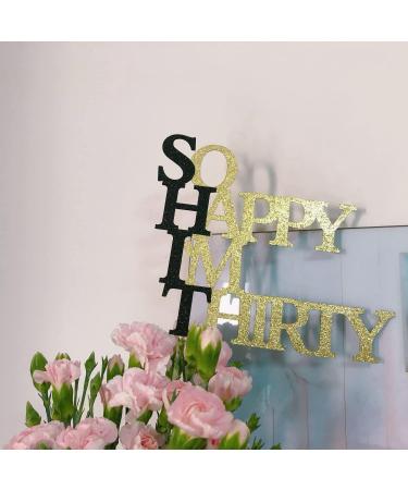 Double Sided Glitter So Happy I'm Thirty Cake Topper Birthday Cake Toppers for 30th Birthday Party Decorations. - Buy Online on SooperMarket.com