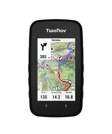 TwoNav Cross Plus outdoor GPS with 3.2 inch screen for MTB cycling trekking hiking or navigation with maps. Color turquoise