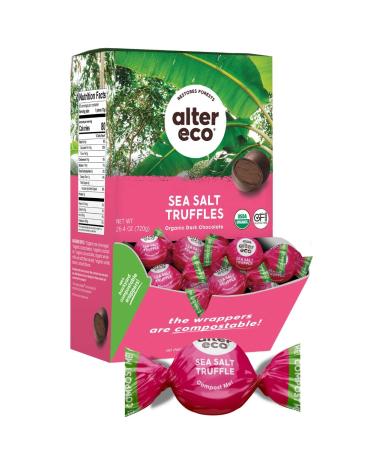 Alter Eco | Deep Dark Sea Salt Truffles | 58% Pure Dark Cocoa, Fair Trade, Organic, Non-GMO, Gluten Free Dark Chocolate Truffles | 60 Truffles 60 Count (Pack of 1)