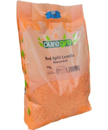 Puregro Red Split Lentils 4kg (Masoordall)
