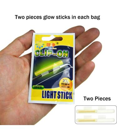 Qualy Clip-On Fishing Glow Sticks for Pole Fishing Rod Tip Light - XL 3.3-3.7mm - 50 Packs - Night Fishing Essential - Buy Online on SooperMarket.com