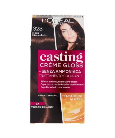 Hair Dye Casting Creme Gloss Without Ammonia N323 Black Chocolate