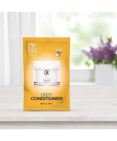 GK Hair Global Keratin Deep Conditioner Masque - Pack of 2 (20ml) | Intense Hydrating Repair for Dry, Damaged, Color Treated Hair with Jojoba Oil - Buy Online on SooperMarket.com