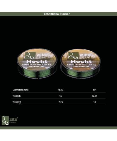 Zite Fishing Monofilament Line 550m - High Strength 0.35mm for Trout Eel & Pike | True Colors | International Shipping - Buy Online on SooperMarket.com