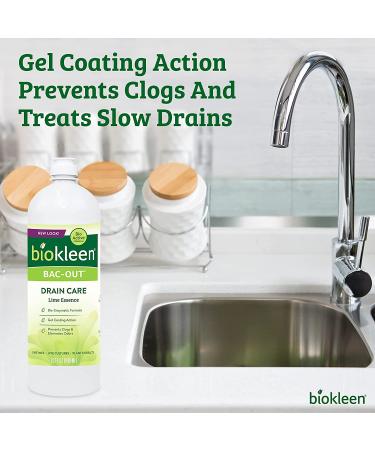 Biokleen Bac-Out Enzymatic Drain Cleaner 32oz (2 Pack) - Prevents Clogs, Eco-Friendly with Live Enzyme-Producing Cultures and Plant Extracts - Buy Online on SooperMarket.com